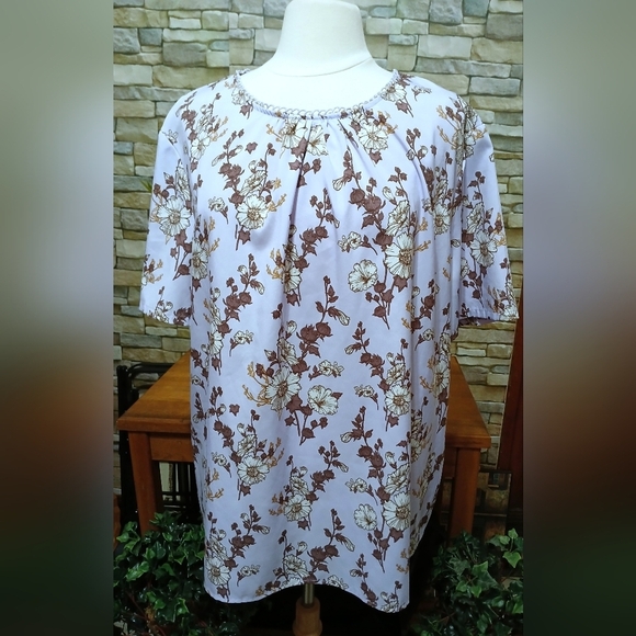 Shein Curve Charming Feminine 4X‎ Floral Blouse - Picture 1 of 5